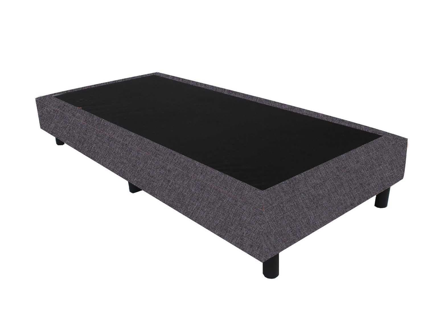 Boxspring - Budget Donkergrijs Linnenlook - 90 x 200 cm - Bedworld B.V.